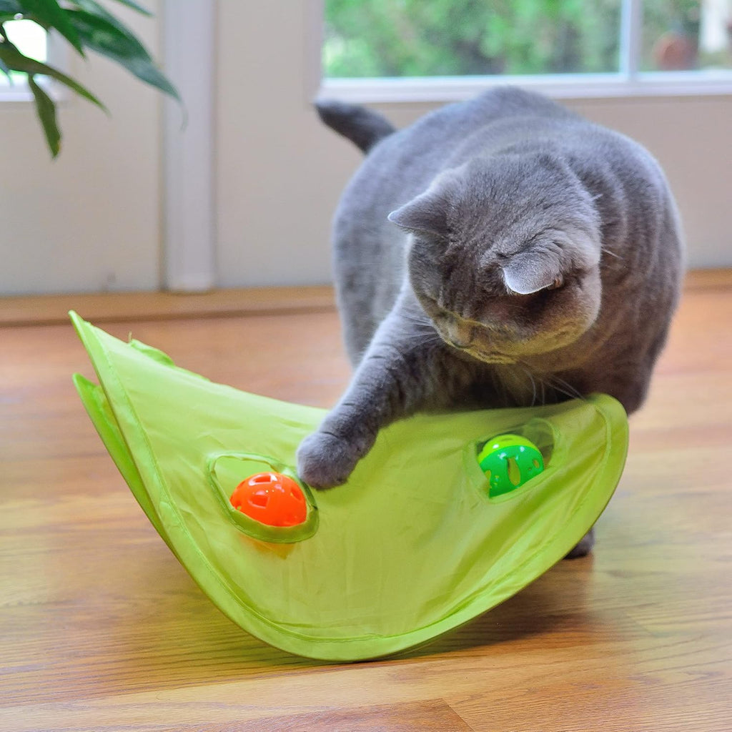 18-Piece Cat Toy Assortment - Teaser Wand, Interactive Bell Toy, Sparkle Balls, and Hide & Seek Toy for Kittens and Puppies